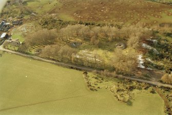 Aerial view of Clava, E of Inverness, looking NW.