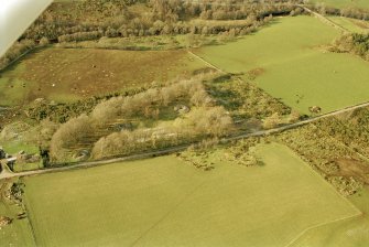 Aerial view of Clava, E of Inverness, looking N.