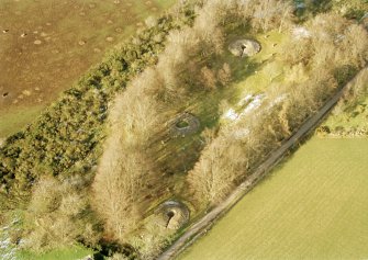 Aerial view of Clava, E of Inverness, looking NE.