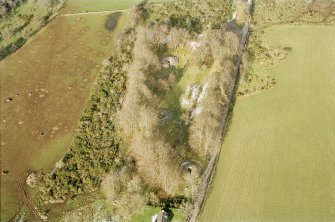 Aerial view of Clava, E of Inverness, looking ENE.