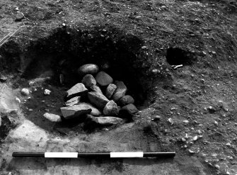 Excavation photograph : trench 1 - feature ACA, large pit, within House 3 (House 2 in publication)..