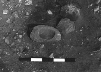 Excavation photograph : trench V - stone bowl.