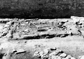 Excavation photograph : E end of trench 2, from N.