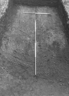 Excavation photograph : trial trench 2, from S, close up.