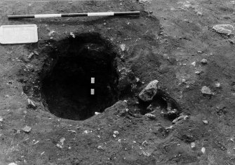 Excavation photograph.  F109 fully excavated, from north-east.