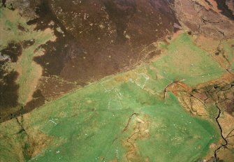 Aerial view of Abercross former settlement, Strath Fleet, East Sutherland, looking NW.