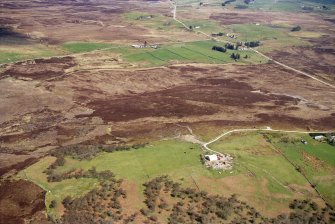 An oblique aerial view of Achnagarron, Rogart, Sutherland, looking NNE.