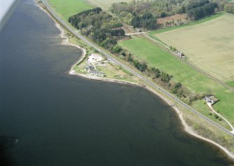 Aerial view of Storehouse of Foulis on the north shore of the Cromarty Firth, looking SW.