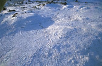 Oblique aerial view of settlements and field systems between Achork and Cnoc-an-t-Sidhean, Rogart, East Sutherland, looking W.