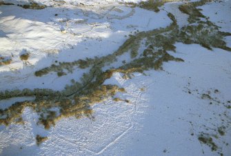 Oblique aerial view of Srath Carnaig, near Golspie, East Sutherland, looking NE.