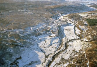 Aerial view of Torseiller, Strath Brora, East Sutherland, looking SW.