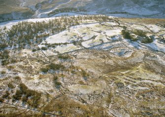 Aerial view of Sciberscross, Strath Brora, East Sutherland, looking SSE.