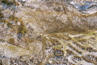 Aerial view of Sciberscross, Strath Brora, East Sutherland, looking SSE.