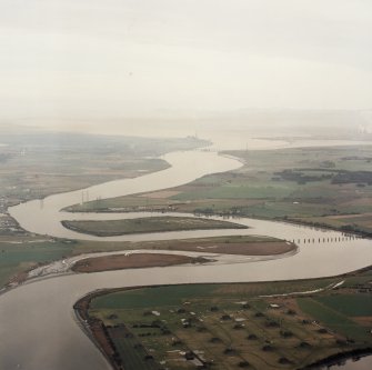 Oblique aerial view of the River Forth, taken from the WNW.