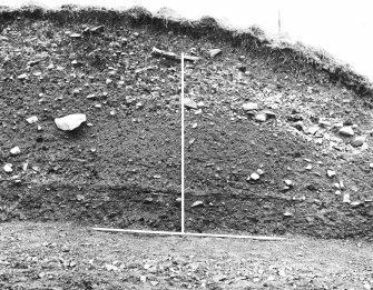 Excavation photograph - west section, centre segment.