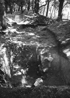 Excavation photograph.
Original negative deteriorating and copy negative made 1995.
Accessed 8 February 1994