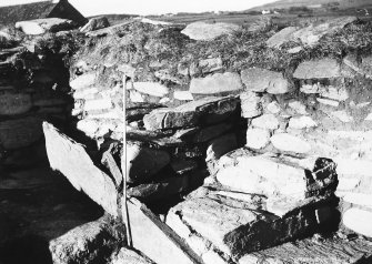 Photograph taken during excavation. Altar from SW.