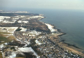 Aerial view of Golspie, Sutherland, looking E.