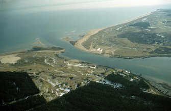 Aerial view of Littleferry, Sutherland, looking E.