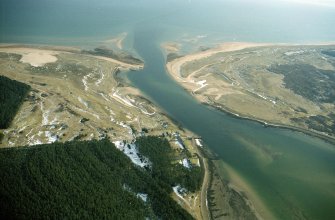 Oblique aerial view of Littleferry, Sutherland, looking E.