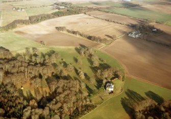 Aerial view of Shandwick House, Kildary, Easter Ross, looking E.