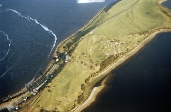 Aerial view of the Ness of Portnaculter, Dornoch Firth, looking E.