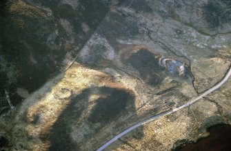 Aerial view of hut circles, Loch Brora/Allt Nam Ban, East Sutherland, looking NE.