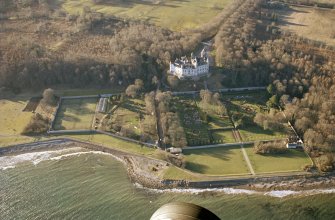 Aerial view of Dunrobin Castle, Golspie, East Sutherland, looking NW.