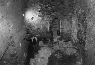 Excavation photograph : area A - general view from upper window opening of excavated area.