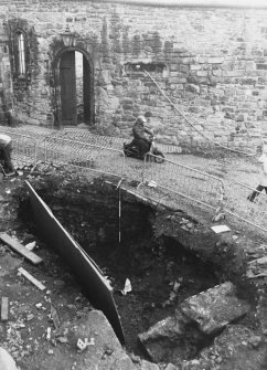 Excavation photograph : area L - E-W wall (part of Inner Barrier) and 810 previously excavated wall.