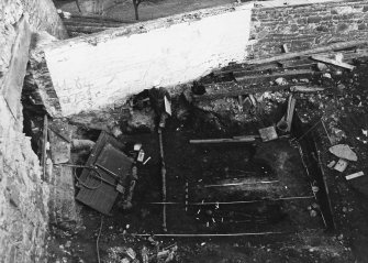 Excavation photograph : area M - burials under Gas Meter House, NW corner of coalyard.