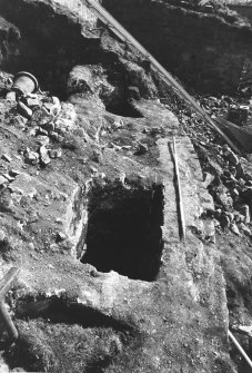 Excavation photograph : area S - western defences, D shaped pit.