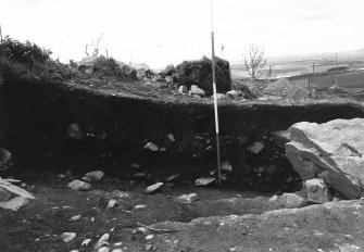 Area 6 F6000  Main trench baulk rampart section, from E
