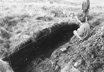 Excavation photograph from East Rhins Burnt Mounds project.