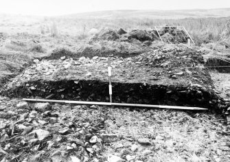 Excavation photograph from East Rhins Burnt Mound project.