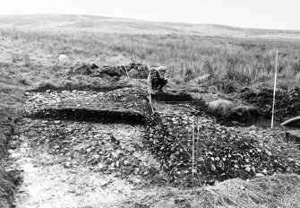 Excavation photograph from East Rhins Burnt Mound project.