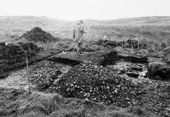 Excavation photograph from East Rhins Burnt Mound project.