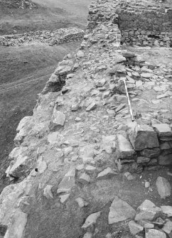 Excavation photograph - S barmkin wall - from E
