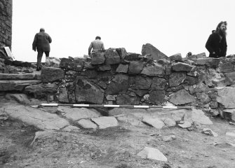 Excavation photograph - N face of wall 1 W of main doorway