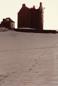 Excavation photograph : Hillslap Tower from west.