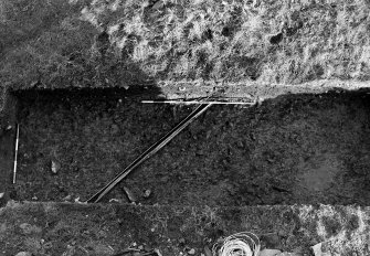 Excavation photograph : trench B - service into tower.