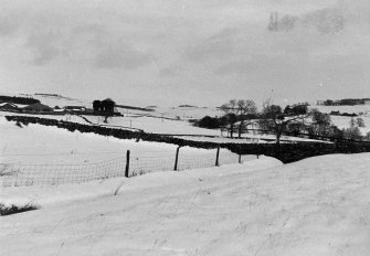 Excavation photograph : Colmslie farm from south-east - very snowy.