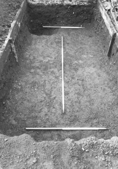Trench 1 early in excavation - from E
