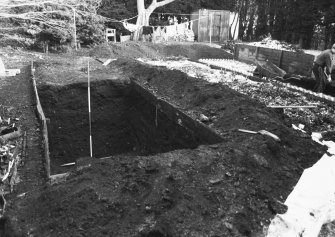 Trench 1 and surrounding area after completion of excavation - from W