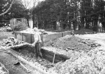 Trench 2 during excavation - from NW