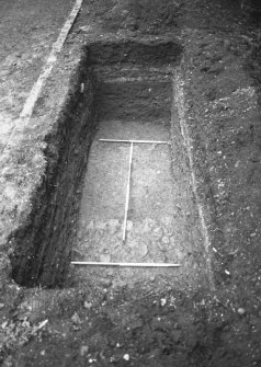 Trench 3 showing metalling F116 - from W