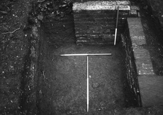 Trench 5 after removal of modern deposits - from W