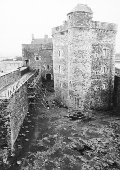 Excavation photograph : general view, N tower, from N.