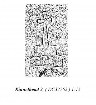 Publication drawing; Detail of Kinnelhead 2 incised cross (Cross 'B' on site plan)
