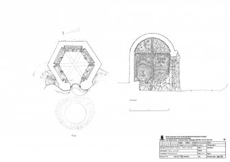 Dunnottar House, Shell House: Plan and section